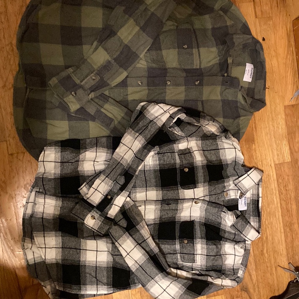 Set of two Old Navy Flannel Shirts NWOT.